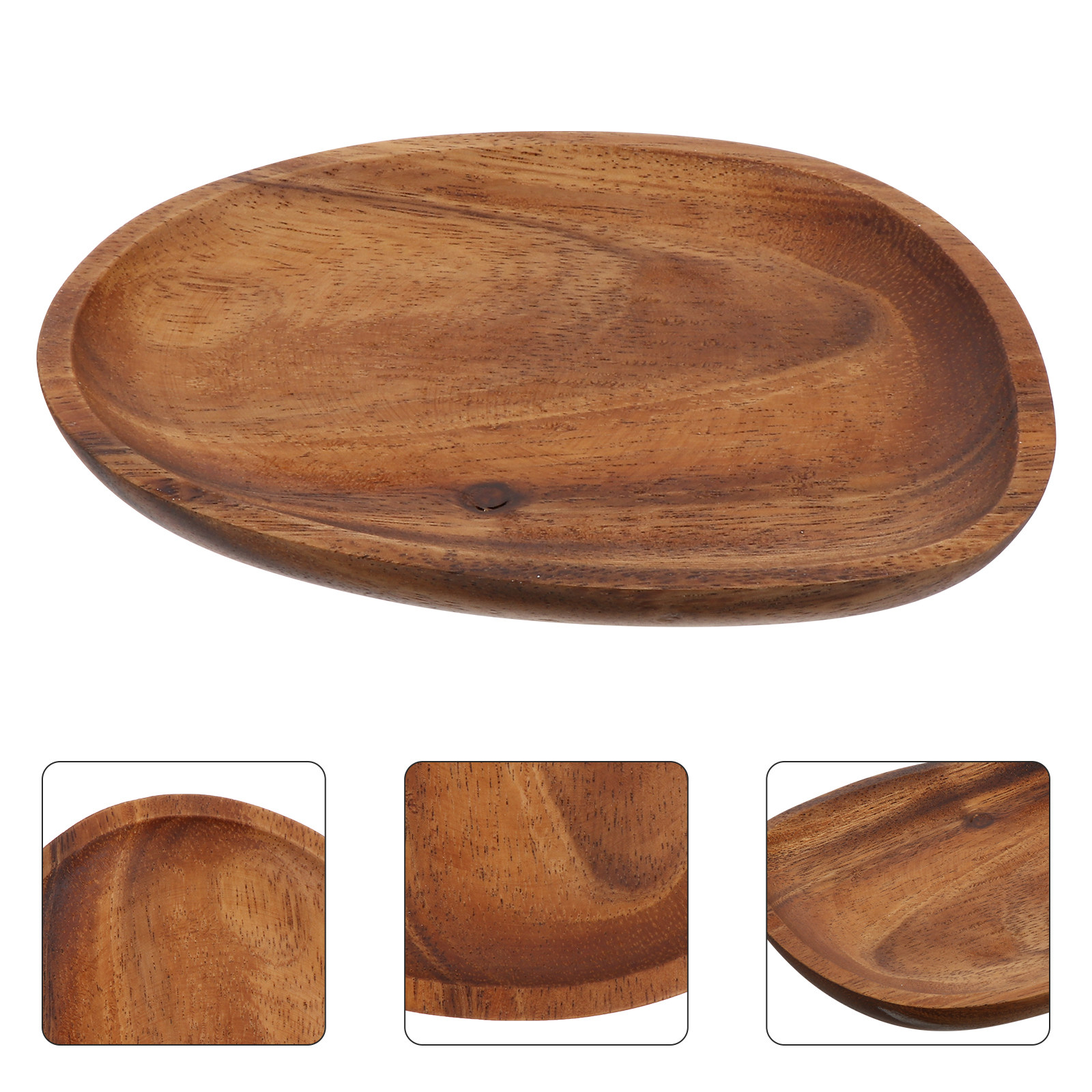 Food And Snacks Ideas - 1Pcs Creative Walnut Food Dish Handcrafted