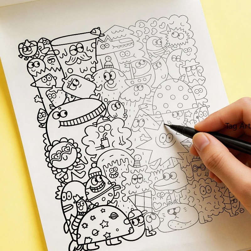 Anxious Relief Hand Picture Bo - Food And Snacks Coloring Book avaliação e preço