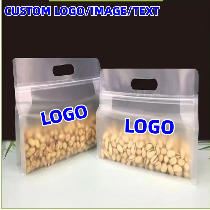50PCS Frosted 3D Stand Up Zipl - Food Snacks For Christmas avaliação e preço