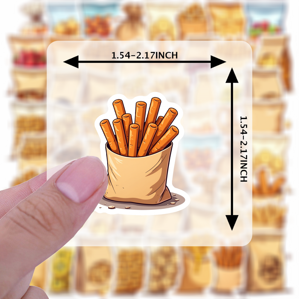 35pcs-100pcs Decals  crunchy S - Snacks Food Labels avaliação e preço