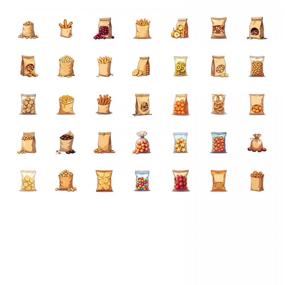 35pcs-100pcs Decals  crunchy S - Snacks Food Labels avaliação e preço