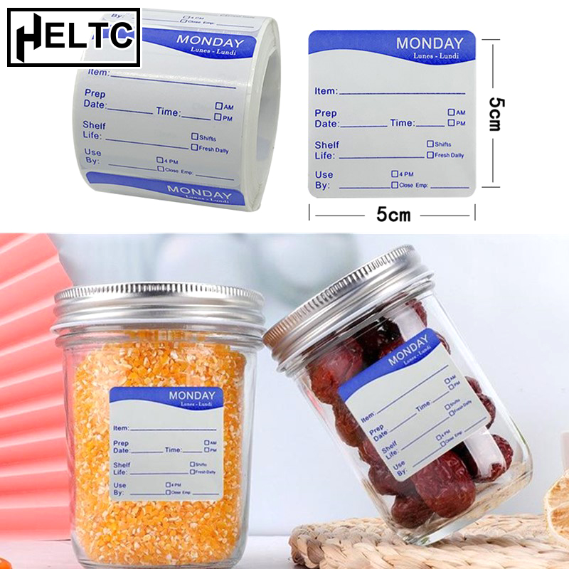 250Pcs/Roll Kitchen Date Food  - Snacks Food Labels avaliação e preço