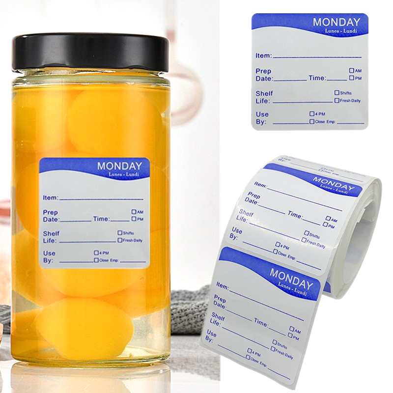 250Pcs/Roll Kitchen Date Food  - Snacks Food Labels avaliação e preço