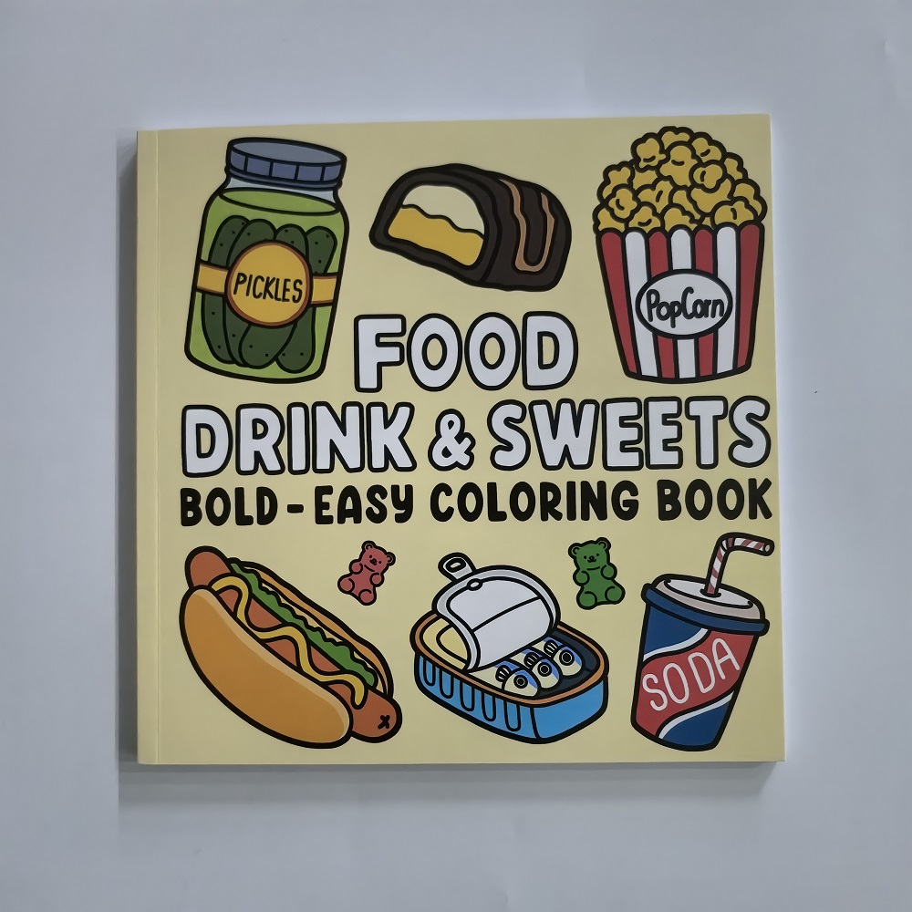 Food Drinks and Desserts Color - Food And Snacks Coloring Book avaliação e preço