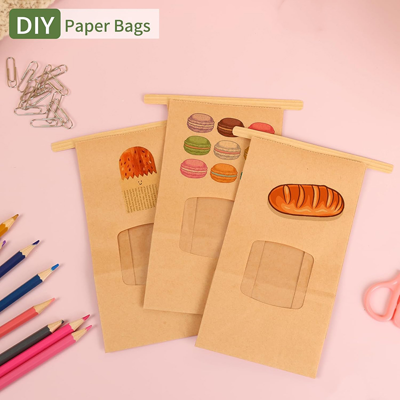 10Pcs Bakery Bags, Window Seal - Food Snacks For Christmas avaliação e preço