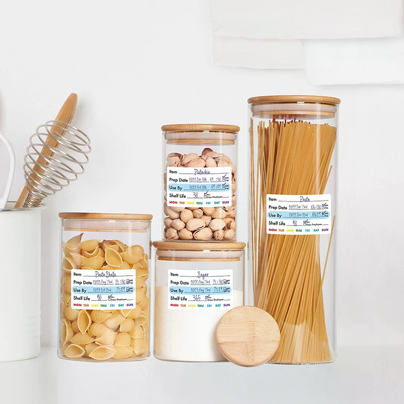 300Pcs/Roll Kitchen Date Food  - Snacks Food Labels avaliação e preço