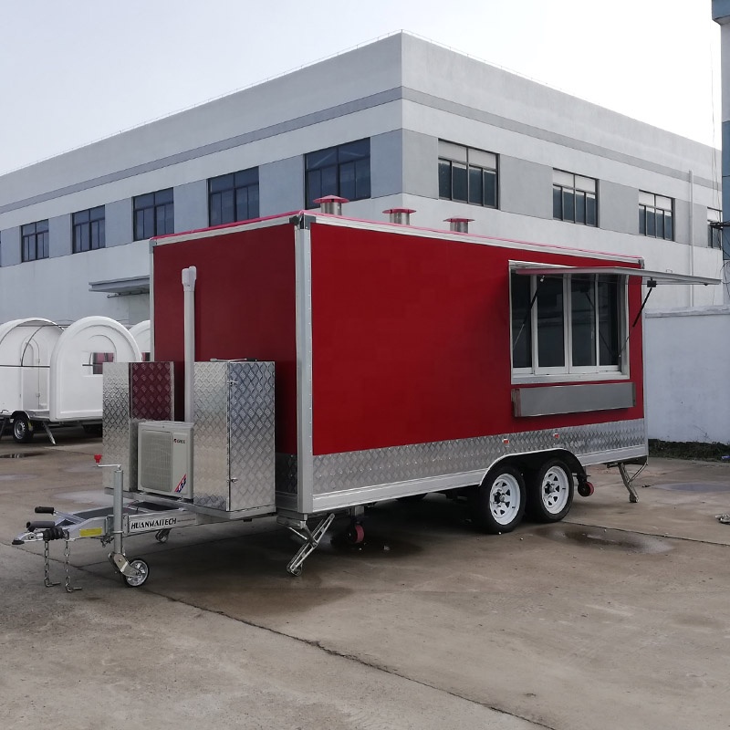 Square Type Food Trailer Custo - Food Snacks Business avaliação e preço