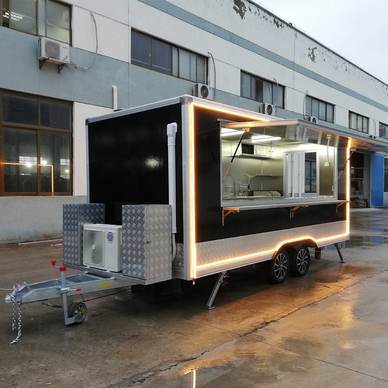 Square Type Food Trailer Custo - Food Snacks Business avaliação e preço