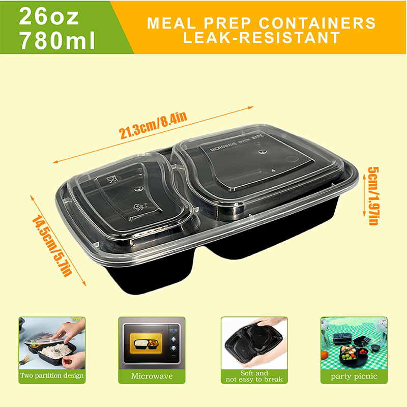 10/40 Pack 26 oz Two-Compartme - Food Snacks For Christmas avaliação e preço