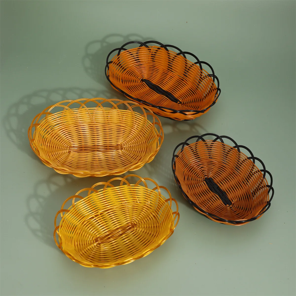 New Imitation Rattan Fruit Bas - Food Snacks Indian avaliação e preço