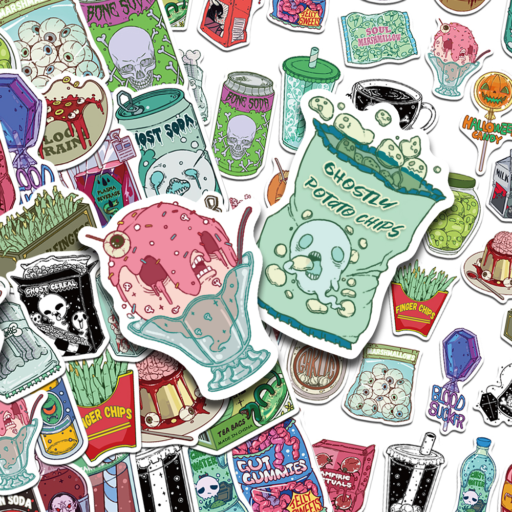 50pcs Horrible Zombie Food Sti - Zombie Snacks avaliação e preço