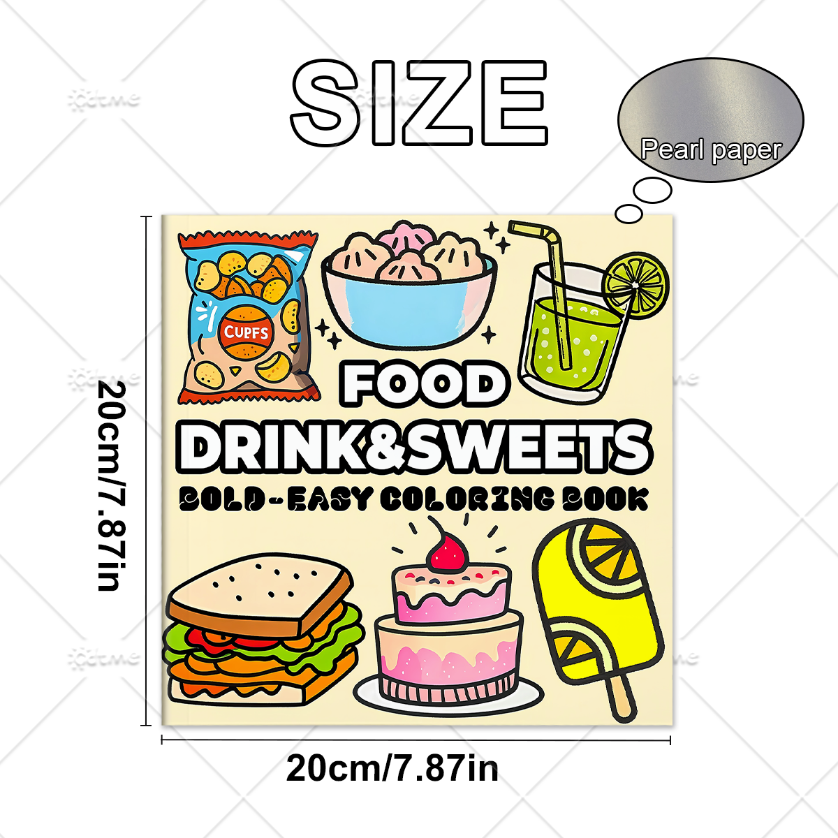 Food Drinks & Sweets Bold & Ea - Food And Snacks Coloring Book avaliação e preço