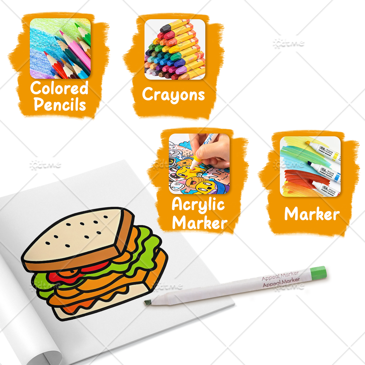 Food Drinks & Sweets Bold & Ea - Food And Snacks Coloring Book avaliação e preço