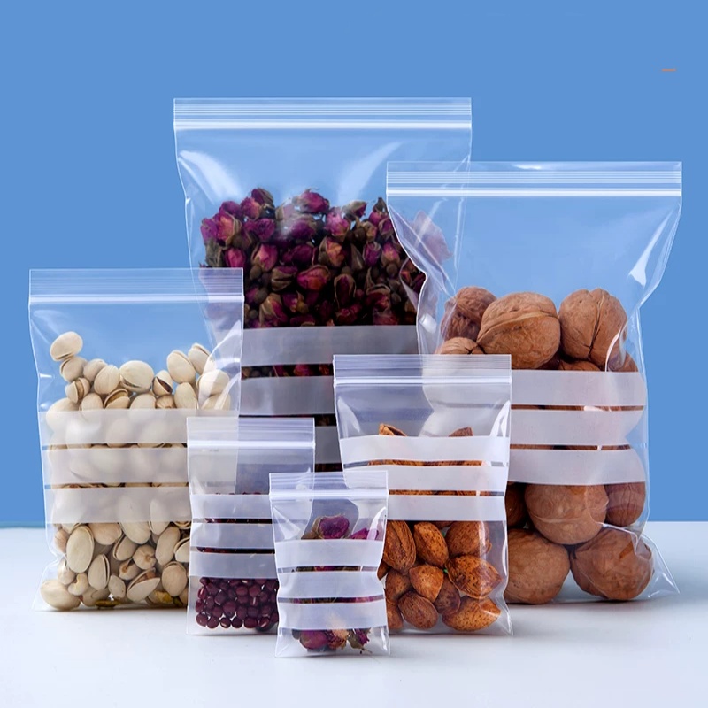 200PCS Clear PE Writing Ziploc - Snacks Food Labels avaliação e preço