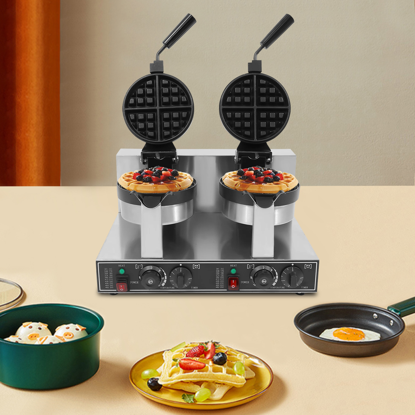 201 Stainless Steel Waffle Iro - Food Snacks At Home avaliação e preço