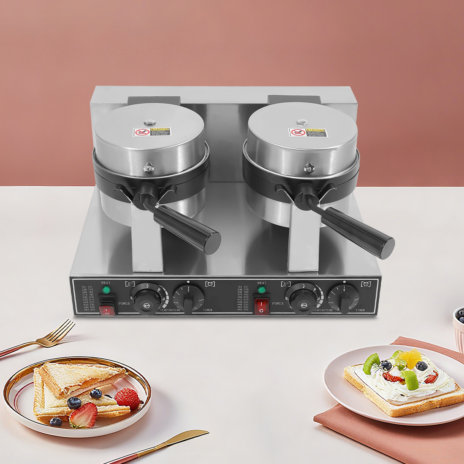 201 Stainless Steel Waffle Iro - Food Snacks At Home avaliação e preço