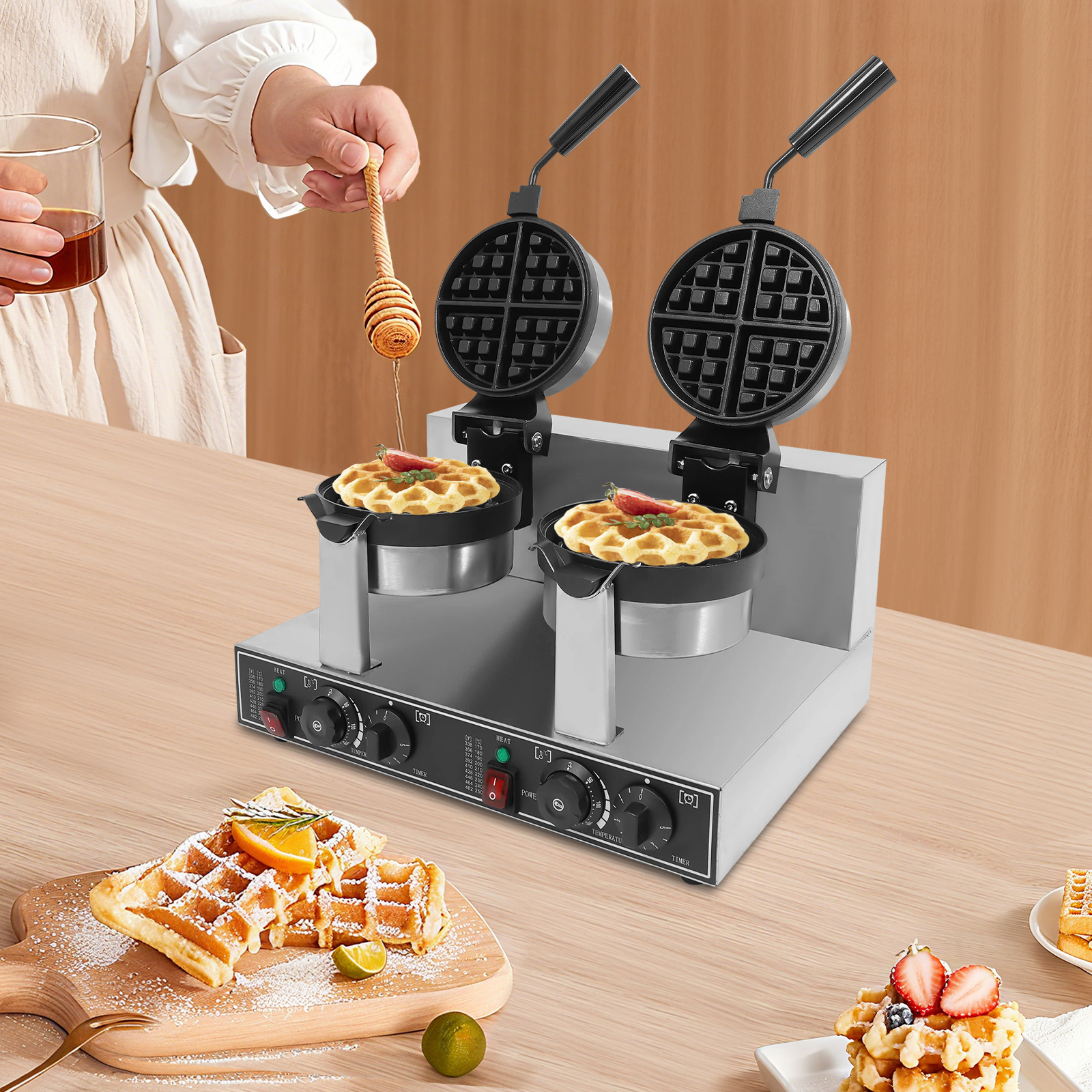 201 Stainless Steel Waffle Iro - Food Snacks At Home avaliação e preço