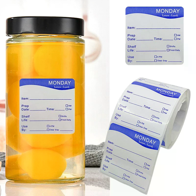 250Pcs/Roll Kitchen Date Food  - Snacks Food Labels avaliação e preço