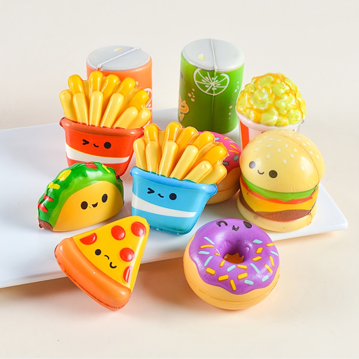 12Pcs Mini Slow-Rising Food Sq - Food Snacks For Christmas avaliação e preço