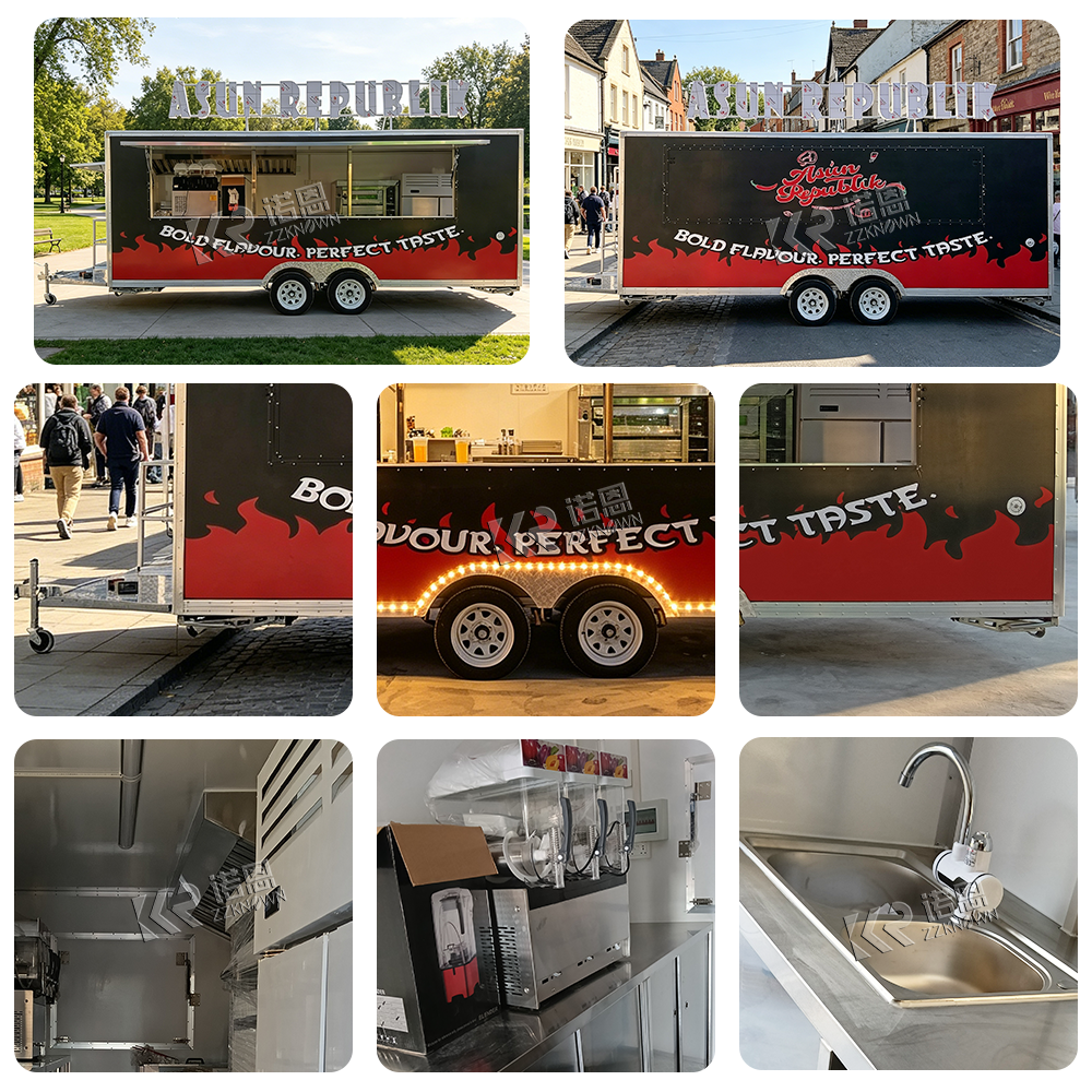 Mobile Food Truck with Exhaust - Food Snacks Business avaliação e preço