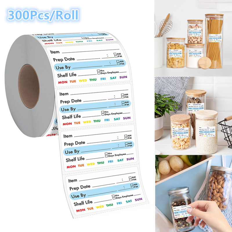 300Pcs/Roll Self-Adhesive Stic - Snacks Food Labels avaliação e preço