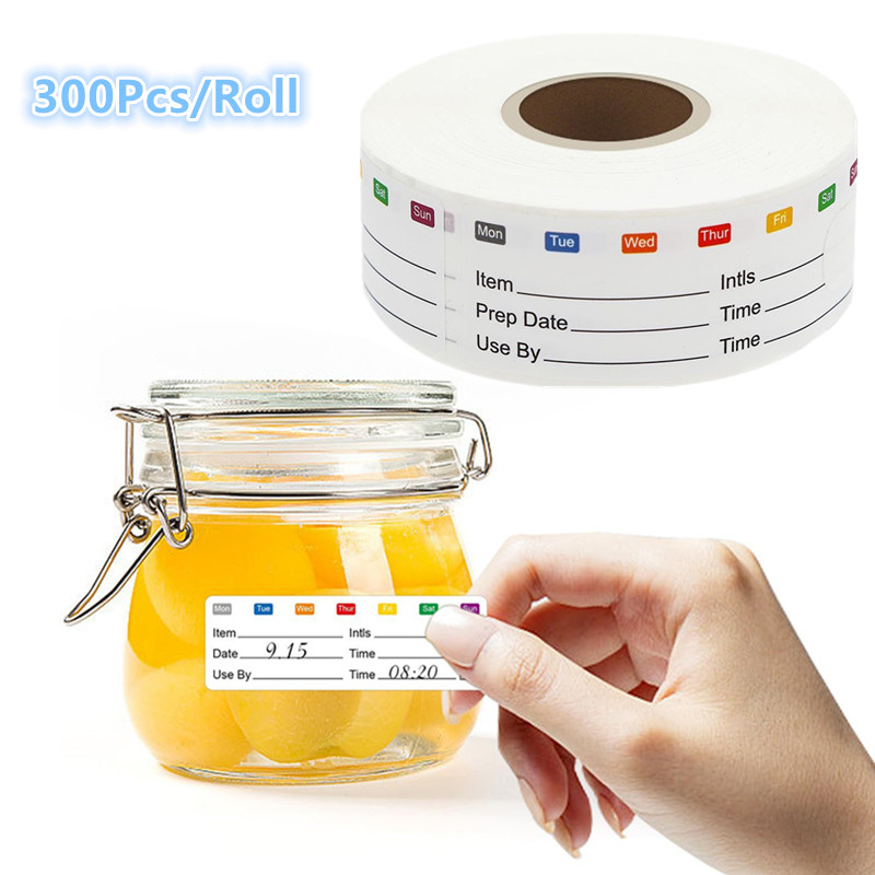 300Pcs/Roll Candy Storage Expi - Snacks Food Labels avaliação e preço