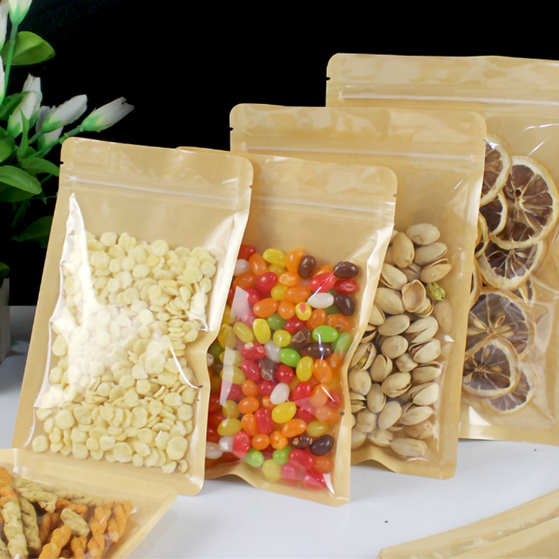 100pcs Eco-friendly Kraft Pape - Food Snacks For Christmas avaliação e preço