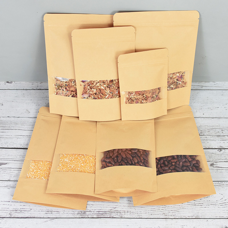 20/50pcs Kraft Paper Zip Lock  - Food Snacks For Christmas avaliação e preço
