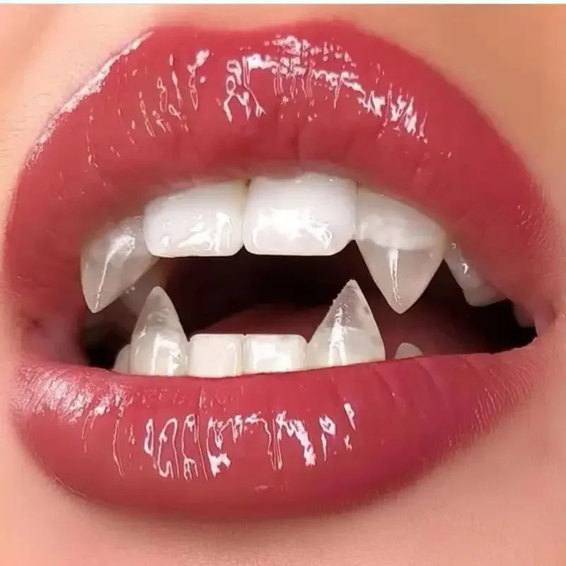 1-4Pairs Vampire Fangs&Zombie  - Zombie Snacks avaliação e preço