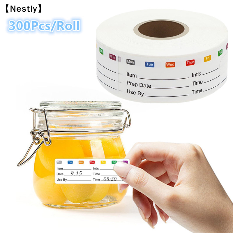 300Pcs/Roll Kitchen Date Food  - Snacks Food Labels avaliação e preço