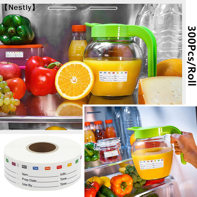 300Pcs/Roll Kitchen Date Food  - Snacks Food Labels avaliação e preço