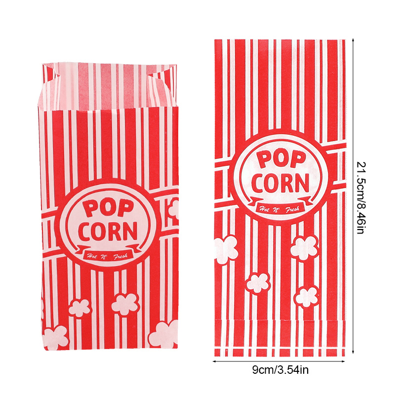 50Pcs Popcorn Packaging Bags S - Food Snacks For Christmas avaliação e preço