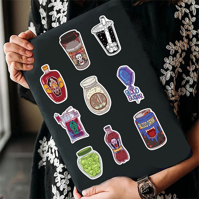 50PCS Zombie Food Stickers Cut - Zombie Snacks avaliação e preço