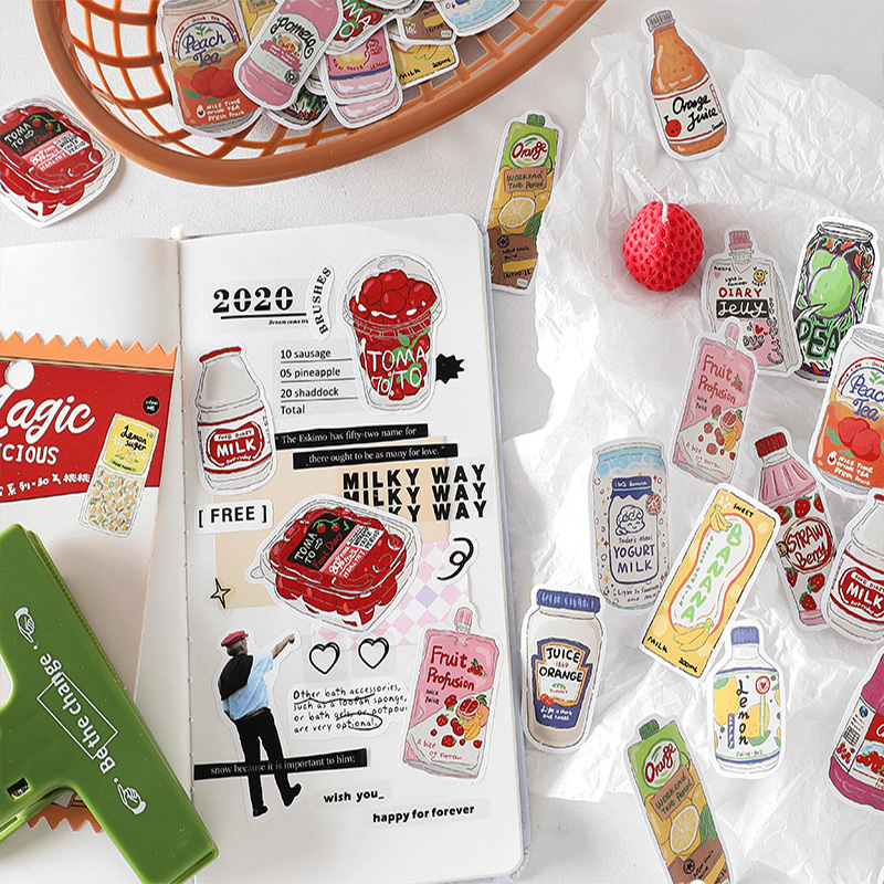 Cute Food Stickers Fast Food S - Snacks Food Labels avaliação e preço