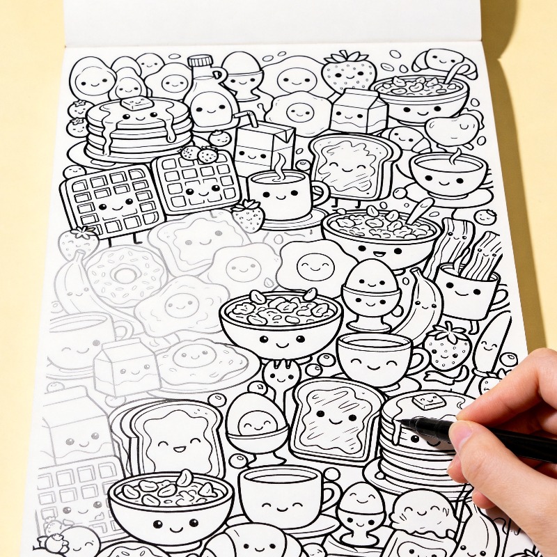 An Adult Decompression and Med - Food And Snacks Coloring Book avaliação e preço