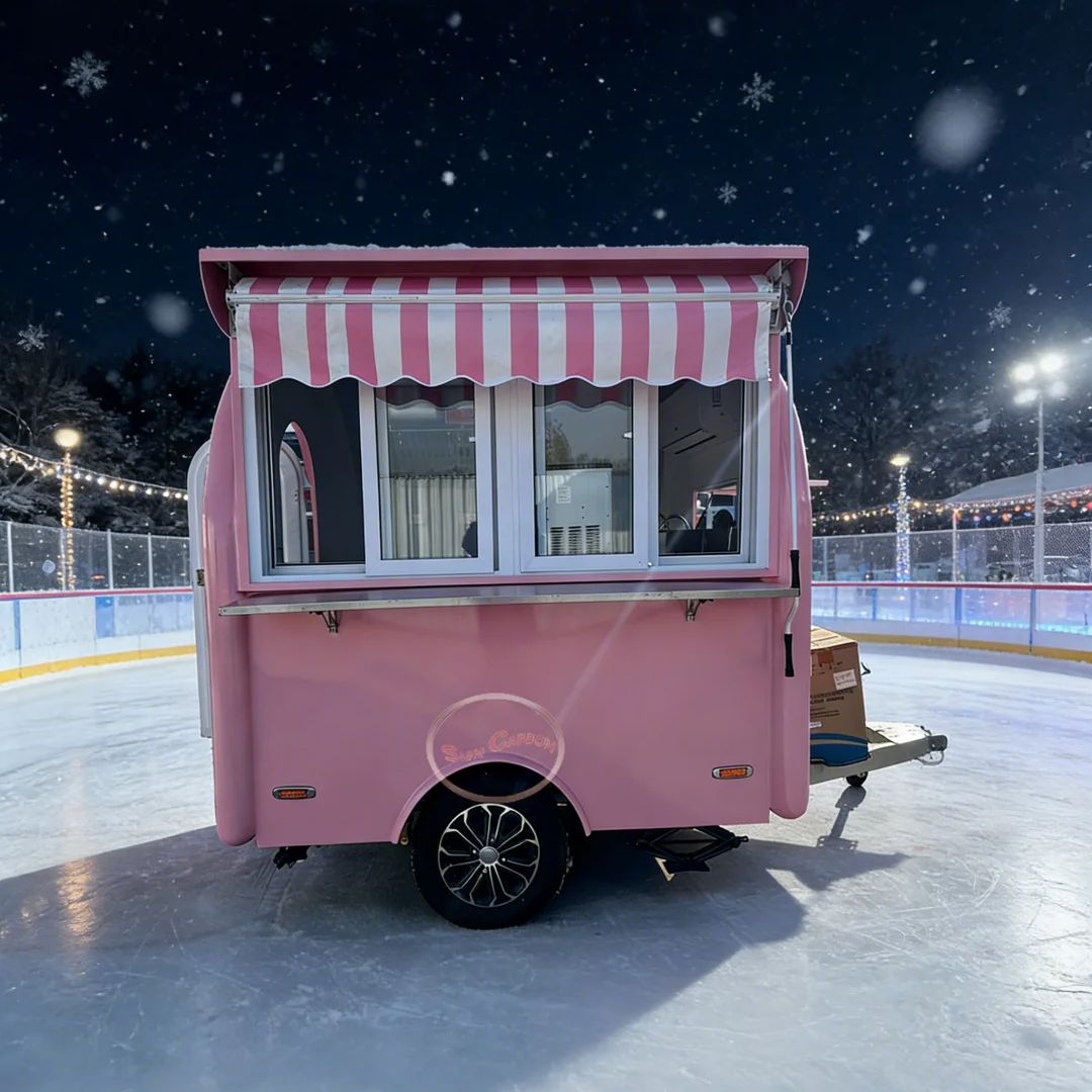 Pink Street Food Truck with Aw - Food Snacks Business avaliação e preço