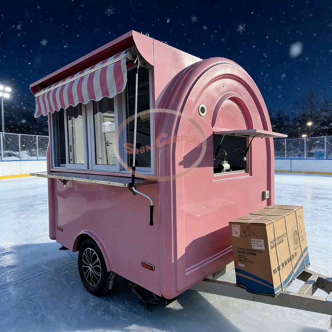 Pink Street Food Truck with Aw - Food Snacks Business avaliação e preço