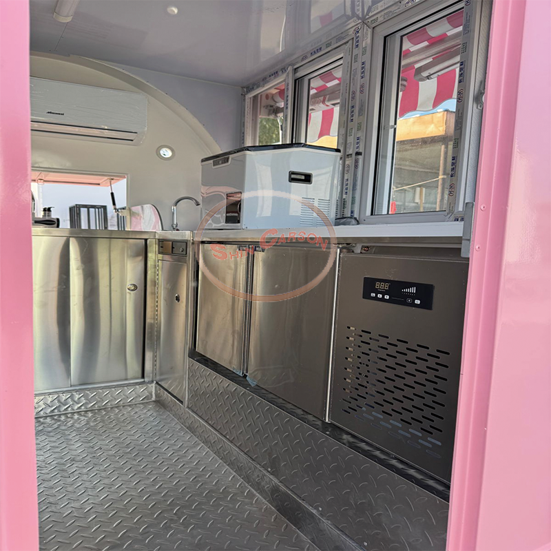Pink Street Food Truck with Aw - Food Snacks Business avaliação e preço